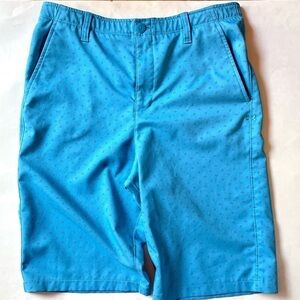 Under Armour Match Play Heat Gear Loose Golf Shorts Print Blue 20 Style 1290351